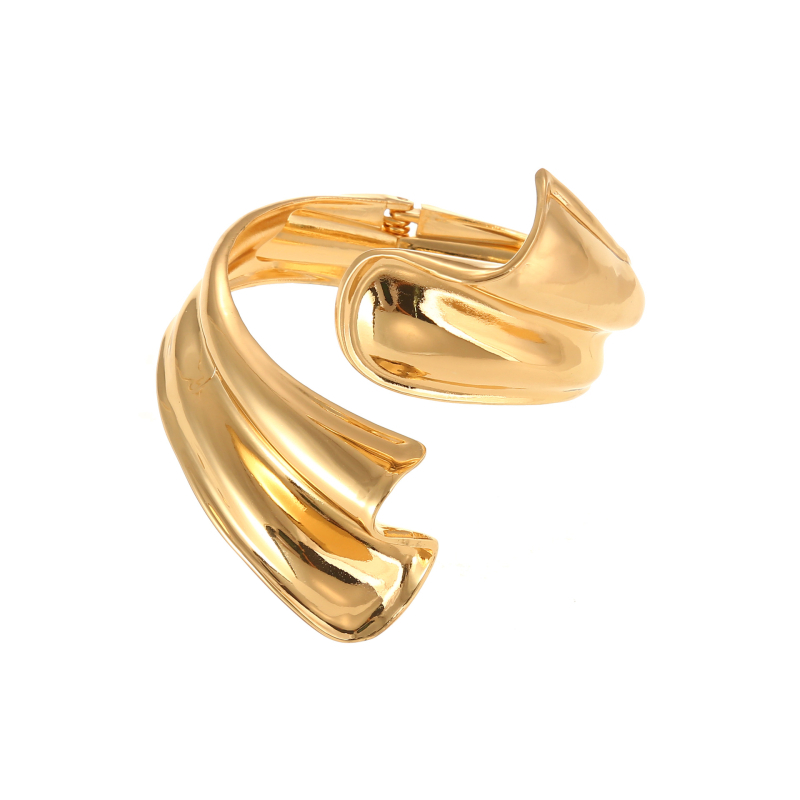 Brățară cu design geometric neregulat, bijuterie de mână versatilă (Brand: Zhenguang; Material: Fier; Finisaj: Placare electrolitică; Greutate: 60 g)