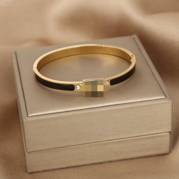 Brățară email cu litera H pentru femei, din oțel inoxidabil, închidere cu cataramă, electroplacare, 19 g, brand Nothing, stil urban modern (Material: oțel inoxidabil; Procesare: electroplacare; Greutate: 19 g; Brand: Nothing)