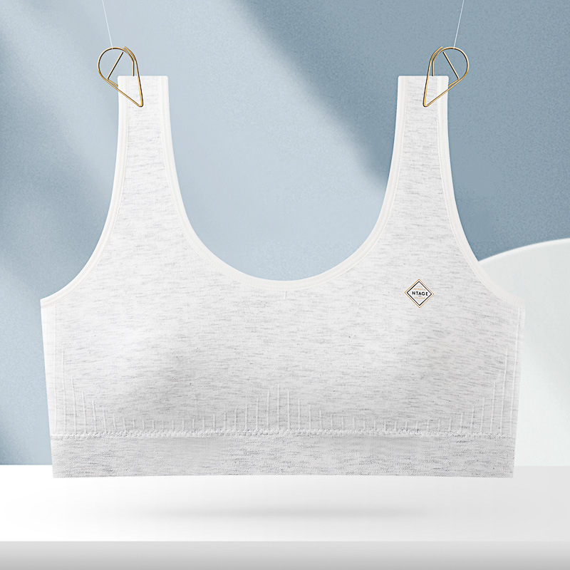 Top tub din bumbac – 70–80% bumbac, cupe moldate ultra-subțiri 1/2, respirabil, fără cusături, confortabil