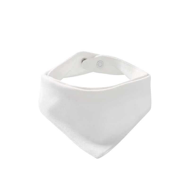 Bavetă triunghiulară din bumbac pentru bebeluși, închidere cu nasturi, culoare uniformă, pentru nou-născuți (0–12 luni), DANROL