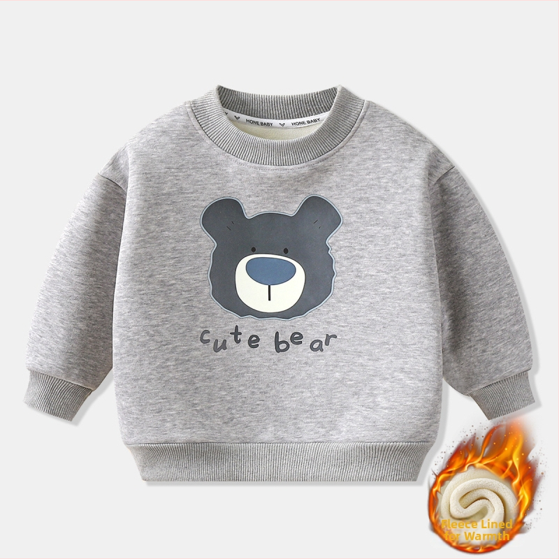 Bērnu flīsa džemperis ar poliestera pildījumu, 63,7% kokvilna, bieza auduma, garas piedurknes, puloveris, bez kapuces, unisex, motīvi: karikatūras/avatar/ziedi, korejiešu stils, 3–8 gadi.