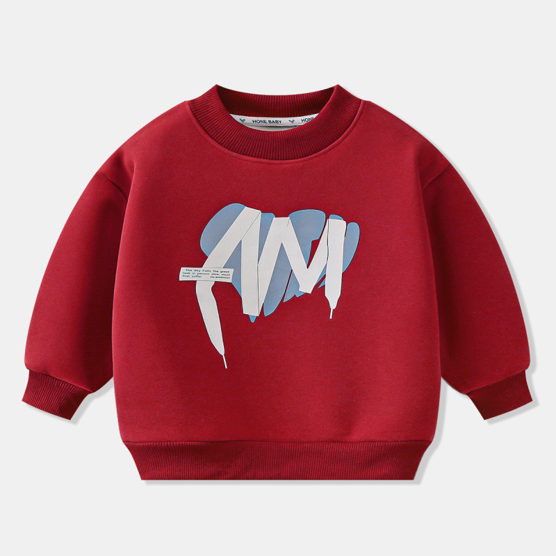 Bērnu flīsa džemperis ar poliestera pildījumu, 63,7% kokvilna, bieza auduma, garas piedurknes, puloveris, bez kapuces, unisex, motīvi: karikatūras/avatar/ziedi, korejiešu stils, 3–8 gadi.