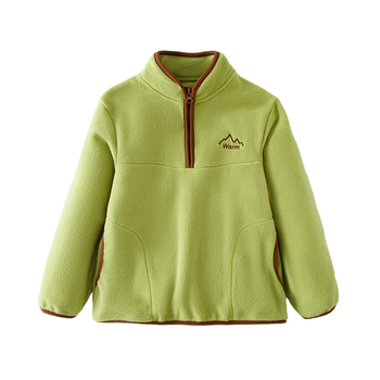 Bērnu fleece džemperis, universāls, garas piedurknes, bez kapuces, fleece audums ar poliesteres oderi, piemērots rudens-ziemas pavasarim