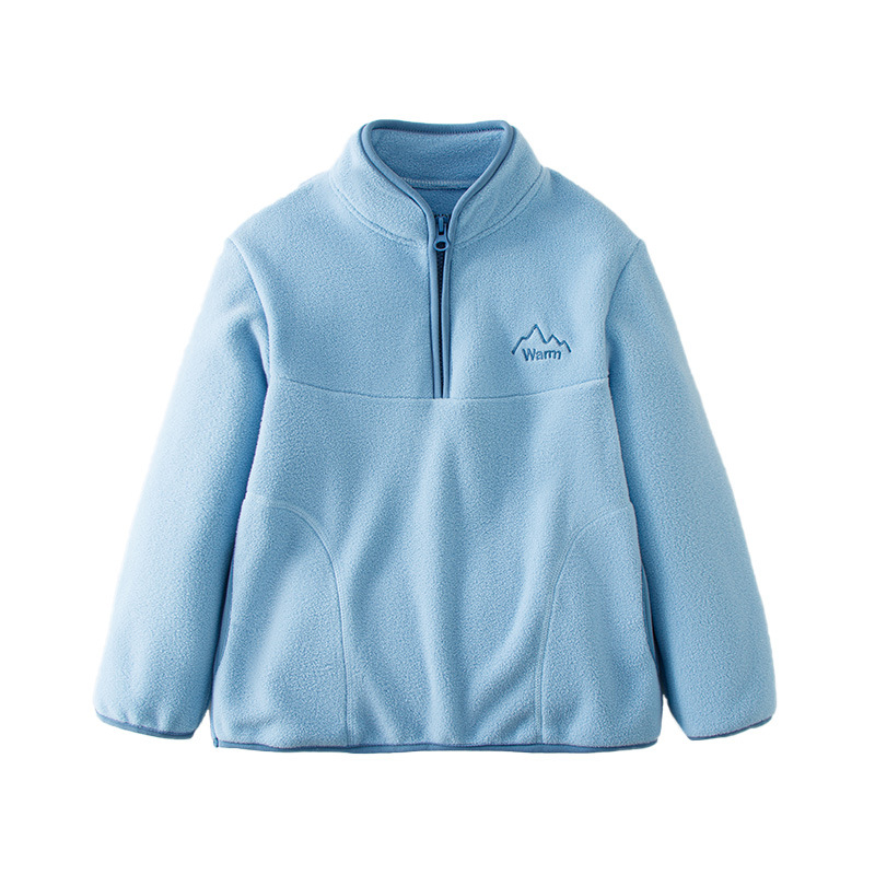 Bērnu fleece džemperis, universāls, garas piedurknes, bez kapuces, fleece audums ar poliesteres oderi, piemērots rudens-ziemas pavasarim