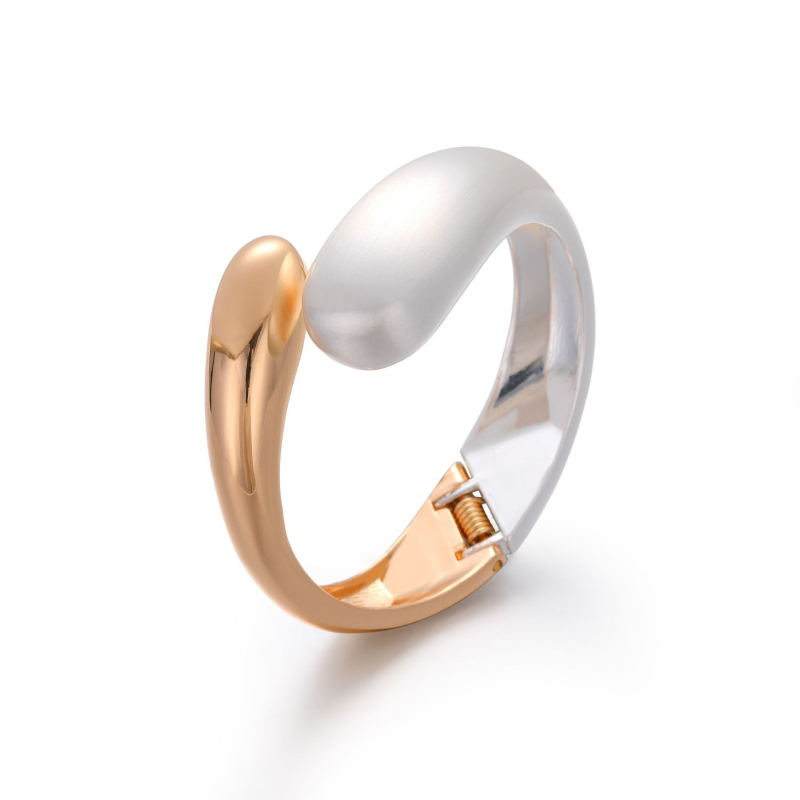 Narukvica od cinkovog legura s elektroplatiranjem, originalni dizajn, neravnomjerna asimetrija, 65 g