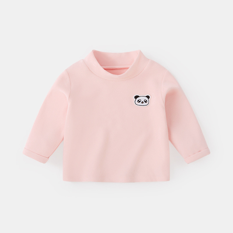 Памучна бебешка базова блуза с дълги ръкави, унисекс, за деца 1-3 г, 80-100 см, топло вътрешно облекло за пролет-есен, 95% памук