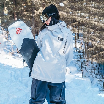 Unisex μπουφάν σκι με ψηλό γιακά και κουκούλα, διαπνέον, αδιάβροχο και αντιανεμικό, γέμισμα πολυεστέρα
