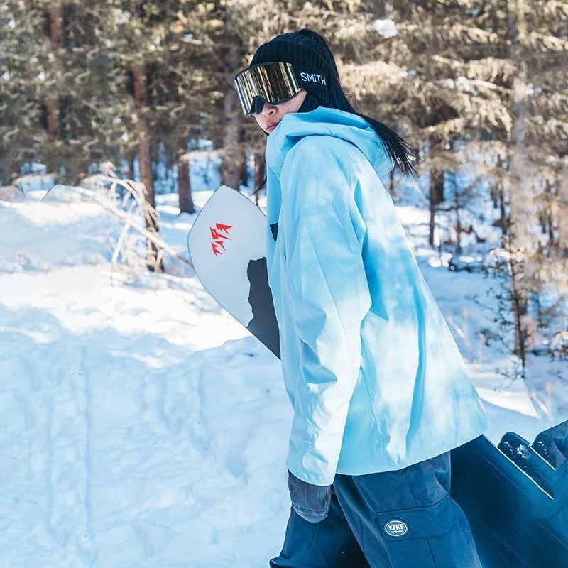 Unisex μπουφάν σκι με ψηλό γιακά και κουκούλα, διαπνέον, αδιάβροχο και αντιανεμικό, γέμισμα πολυεστέρα