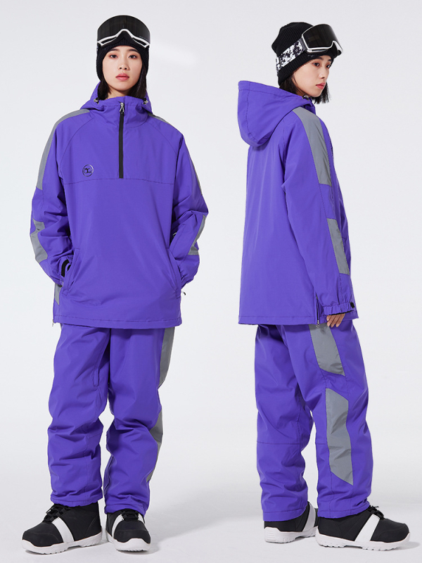 Унисекс ски костюм - водоустойчив, дишащ, топъл, ветроустойчив, износоустойчив за снежни спортове - Arctic Queen