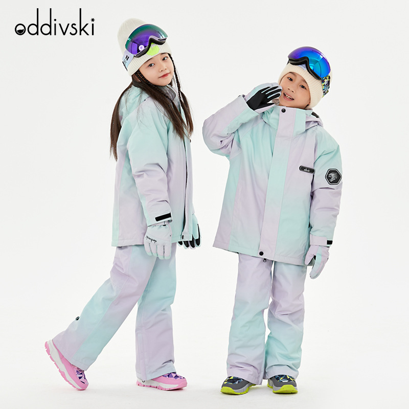 oddivski Dječji skijaški kostim | prozračan, vodootporan, topao, otporan na habanje, otporan na vjetar | model HXF21040; tkanina Oxford cloth; smjesa kemijskih vlakana; punilo Silk Cotton; podstava Yichun spinning; vodootpornost 20000
