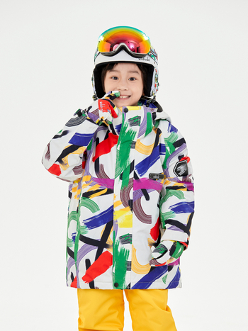 Παιδικό σετ σκι Unisex, παχύ εξωτερικό ανθεκτικό στο χιόνι, επένδυση από μετάξι-βαμβάκι, αδιάβροχο 20000mm, διαπνέον Oxford ύφασμα