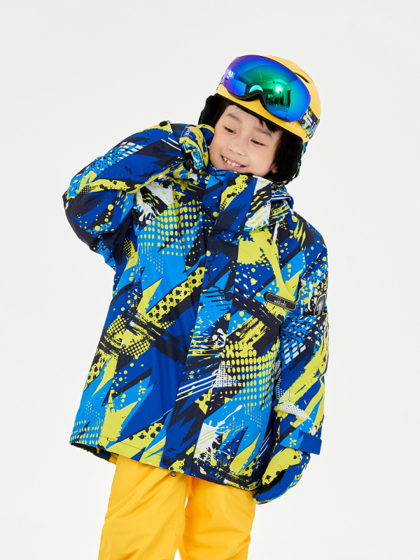 Παιδικό σετ σκι Unisex, παχύ εξωτερικό ανθεκτικό στο χιόνι, επένδυση από μετάξι-βαμβάκι, αδιάβροχο 20000mm, διαπνέον Oxford ύφασμα