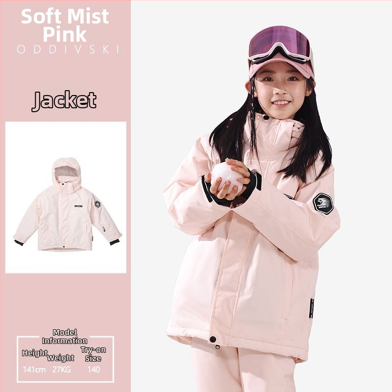 Παιδικό σετ σκι Unisex, παχύ εξωτερικό ανθεκτικό στο χιόνι, επένδυση από μετάξι-βαμβάκι, αδιάβροχο 20000mm, διαπνέον Oxford ύφασμα