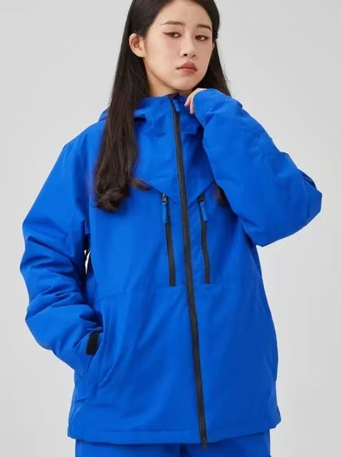 Unisex skijaška jakna, vodootporna i topla, širokog kroja, debeli nadjev, jednobojna, velike veličine