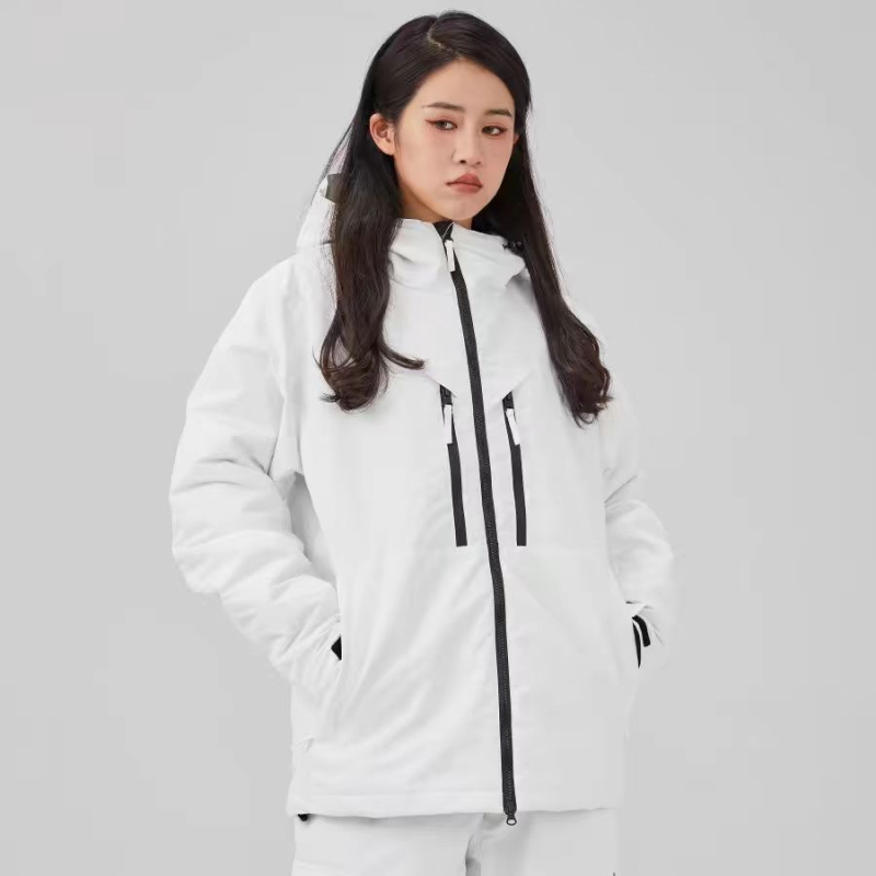 Unisex skijaška jakna, vodootporna i topla, širokog kroja, debeli nadjev, jednobojna, velike veličine