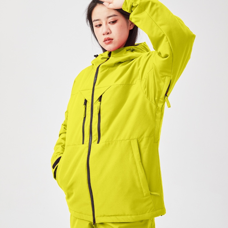 Unisex skijaška jakna, vodootporna i topla, širokog kroja, debeli nadjev, jednobojna, velike veličine