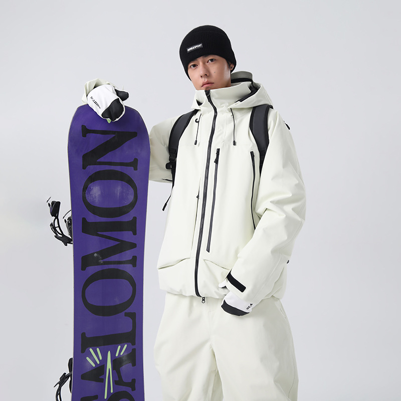 Unisex jakna za skijanje, 3L vodootporna, potpuno zapečaćeni šavovi, punjenje od svilenih vlakana, podstava od poliestera, za skijanje i snowboarding
