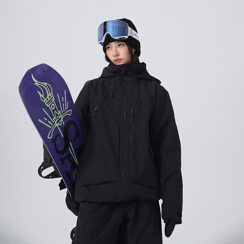 Unisex jakna za skijanje, 3L vodootporna, potpuno zapečaćeni šavovi, punjenje od svilenih vlakana, podstava od poliestera, za skijanje i snowboarding