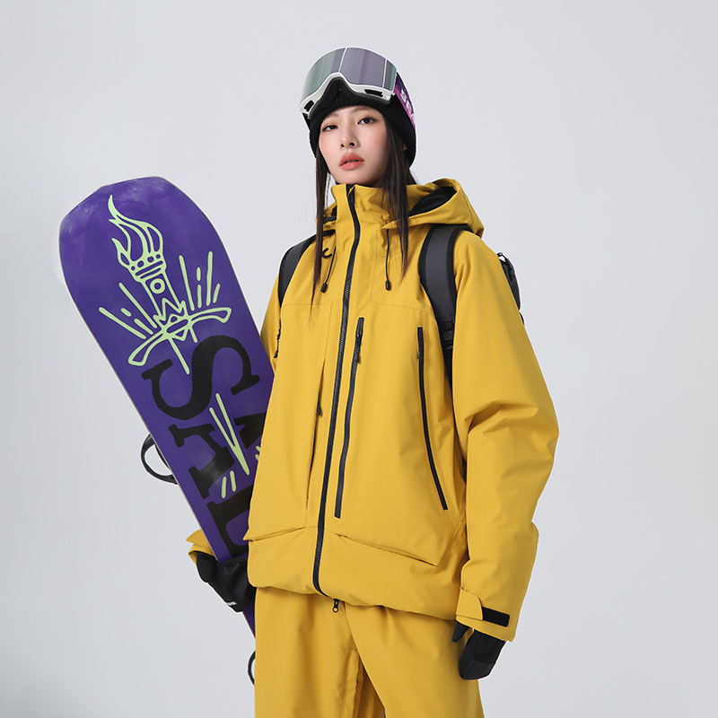Unisex jakna za skijanje, 3L vodootporna, potpuno zapečaćeni šavovi, punjenje od svilenih vlakana, podstava od poliestera, za skijanje i snowboarding