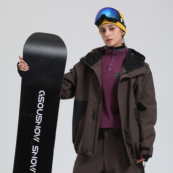 Unisex skijaška jakna: široka silueta, vodootporna, otporna na vjetar, prozračna i topla — model GS-UJK2518; tkanina poliester, podstava poliester, punilo imitacija svile pamuk, vodootpostnost 20000