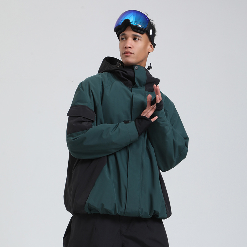 Unisex skijaška jakna: široka silueta, vodootporna, otporna na vjetar, prozračna i topla — model GS-UJK2518; tkanina poliester, podstava poliester, punilo imitacija svile pamuk, vodootpostnost 20000