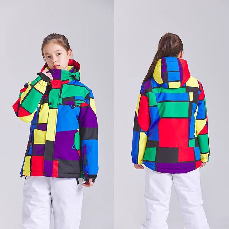 Παιδικό σετ σκι, διαπνέον, αδιάβροχο, ζεστό, ανθεκτικό στον άνεμο, σύνθεση συνθετικών ινών