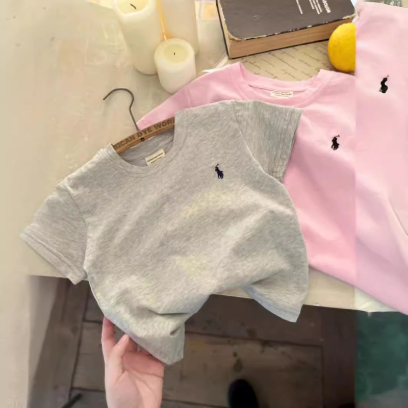 Dječja majica kratkih rukava, unisex, 95% pamuk, mekan tretman tkanine, jednobojna, ljetna odjeća za djecu 1–8 godina
