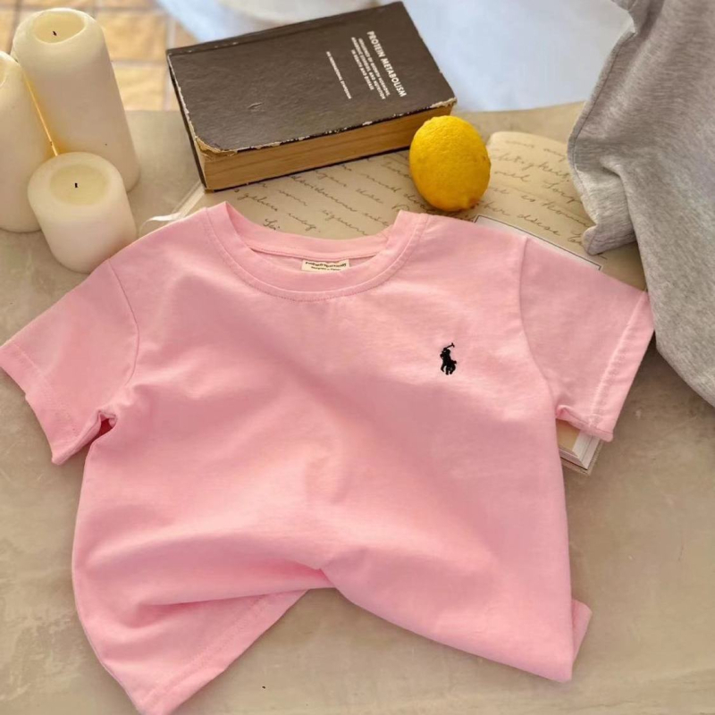 Dječja majica kratkih rukava, unisex, 95% pamuk, mekan tretman tkanine, jednobojna, ljetna odjeća za djecu 1–8 godina
