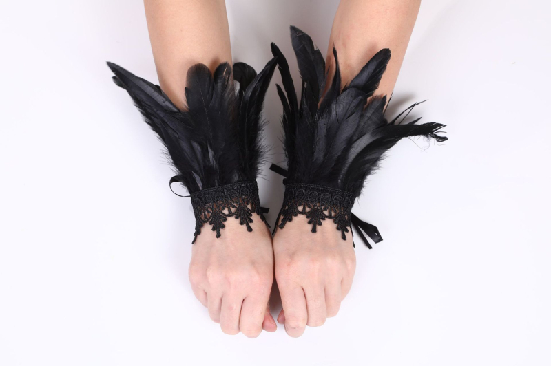 Spārnu rokassprādze — bohemiskā stila, universāla, gotiska mežģīņu akcenta, Yiwu izcelsme, rudens 2024