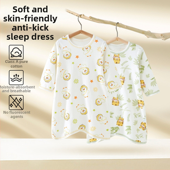 Бебешки памучен пижама-комбинезон с дълги ръкави, защита на корема, за новородени 0–12 месеца (до 80 см), 100% памук, пролетно‑есенен