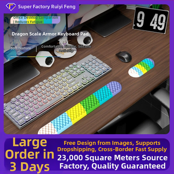 Силиконова клавиатурна подложка за китката с подпора, едностранна, метално щамповано, лого отпечатано, модел J446/J447