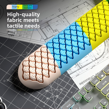 Силиконова клавиатурна подложка за китката с подпора, едностранна, метално щамповано, лого отпечатано, модел J446/J447