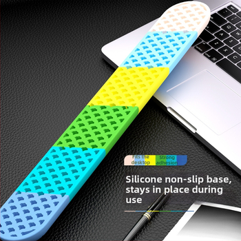 Силиконова клавиатурна подложка за китката с подпора, едностранна, метално щамповано, лого отпечатано, модел J446/J447