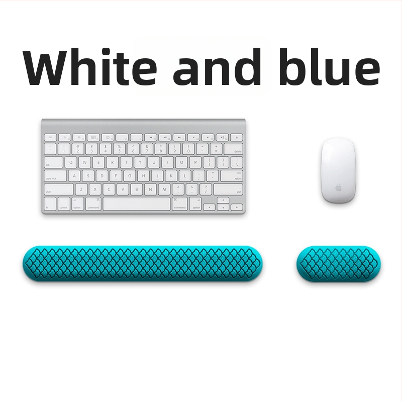 Силиконова клавиатурна подложка за китката с подпора, едностранна, метално щамповано, лого отпечатано, модел J446/J447