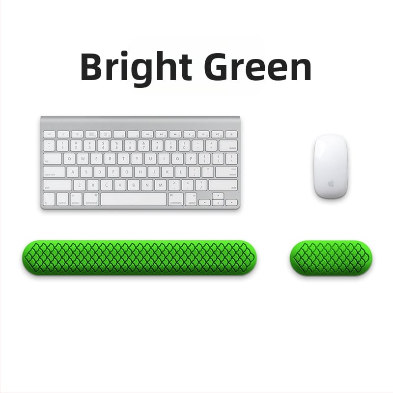 Силиконова клавиатурна подложка за китката с подпора, едностранна, метално щамповано, лого отпечатано, модел J446/J447