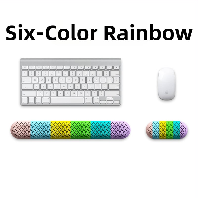 Силиконова клавиатурна подложка за китката с подпора, едностранна, метално щамповано, лого отпечатано, модел J446/J447