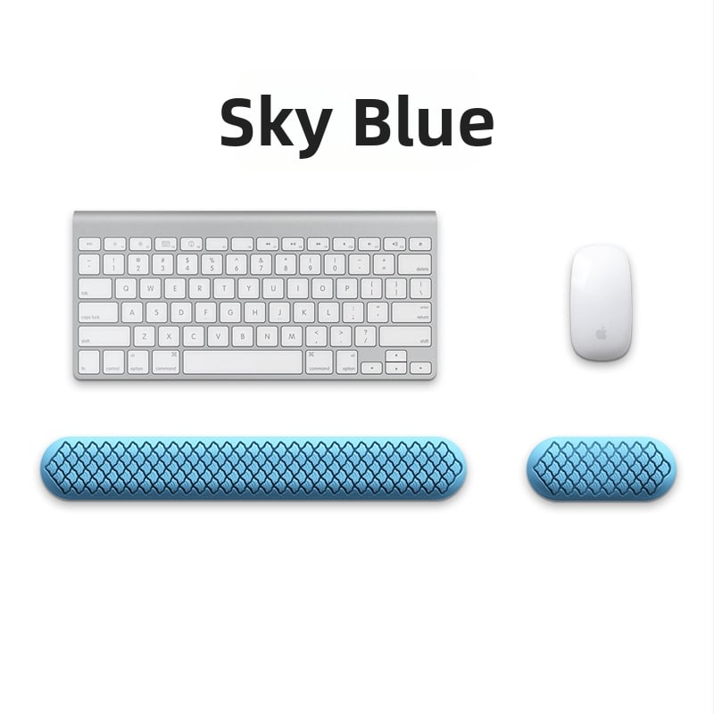 Силиконова клавиатурна подложка за китката с подпора, едностранна, метално щамповано, лого отпечатано, модел J446/J447