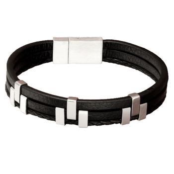 Narukvica od titan čelika s poliranim završnim slojem, muški etno-geometrijski stil, Odd Blue Jewelry