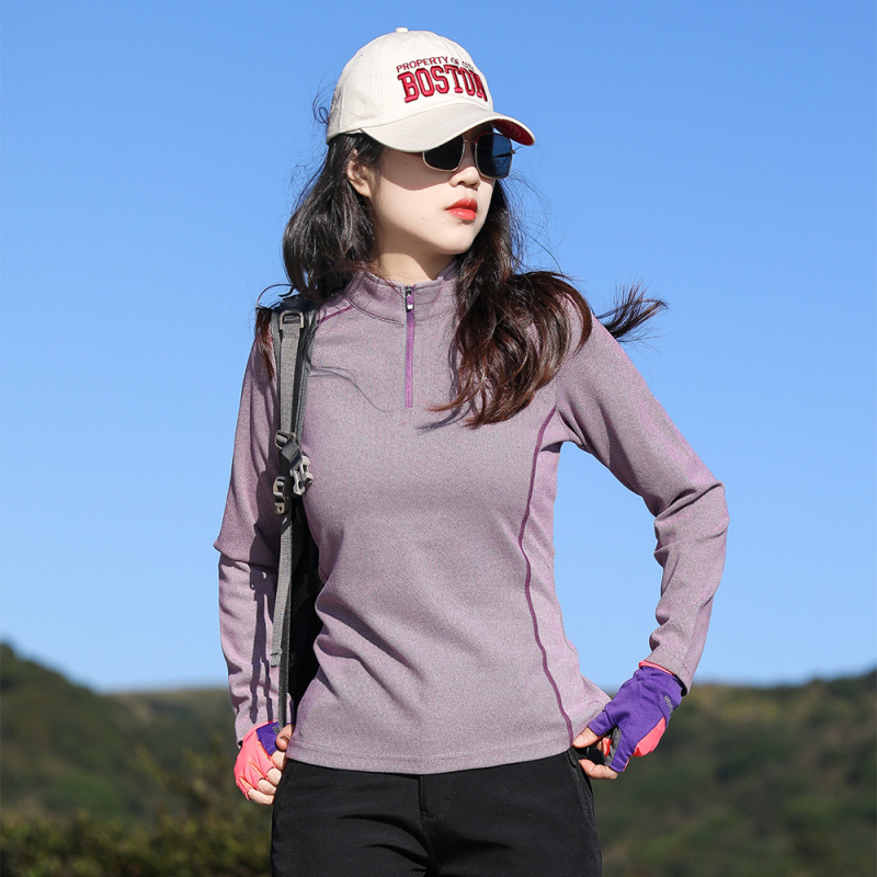 Sieviešu ātri žūstošs T-krekls – mitrumu vadīšana, piemērots skrējiens un pārgājieniem vasarā, pavasarī un rudenī