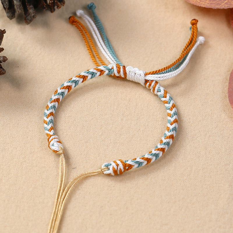 DIY βραχιόλι πλεξίματος από κορδόνι - χειροποίητο, εθνοτικό στυλ, unisex, Χειμώνας 2025
