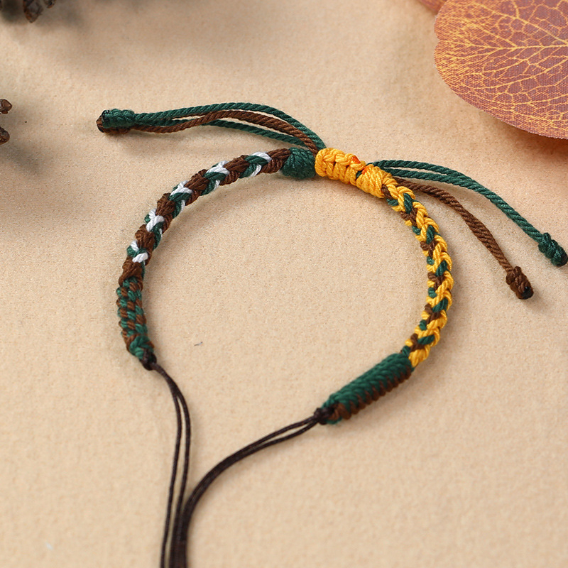DIY βραχιόλι πλεξίματος από κορδόνι - χειροποίητο, εθνοτικό στυλ, unisex, Χειμώνας 2025