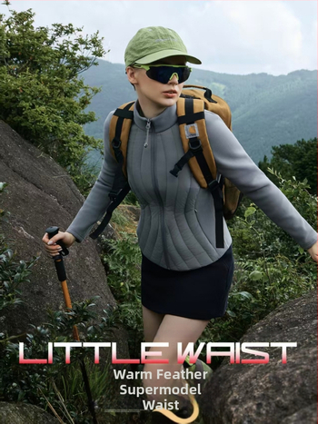 Női pehelydzseki kacsa tollal töltve, állig érő gallér, cipzár, normál hosszúságú