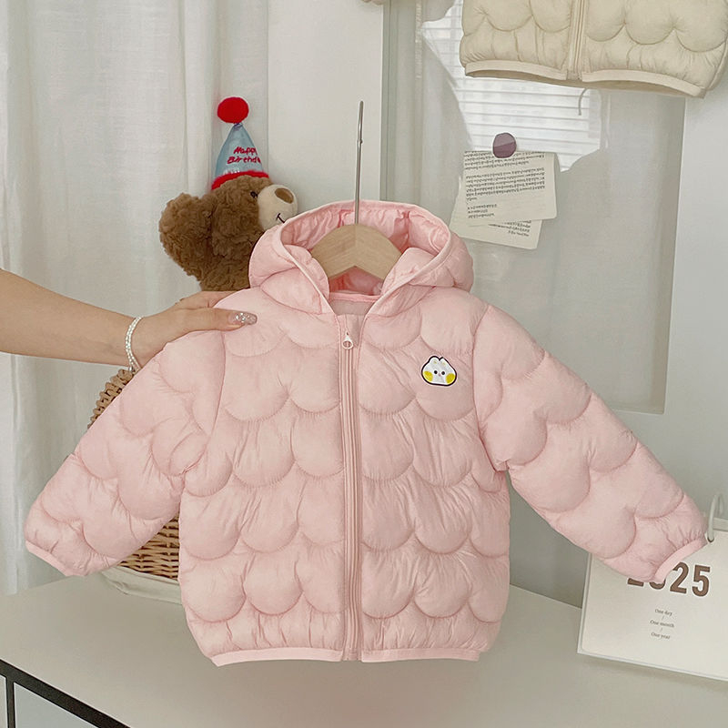 Gyerekeknek szánt pamut kapucnis dzseki, rövid fazon, koreai stílus, 0-1 évesek