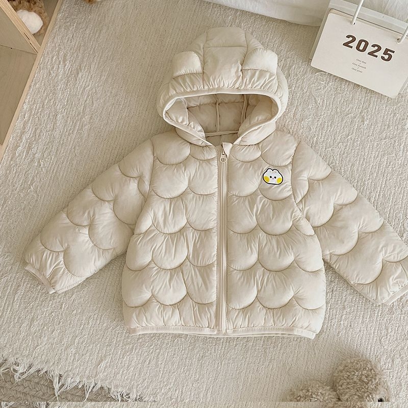 Gyerekeknek szánt pamut kapucnis dzseki, rövid fazon, koreai stílus, 0-1 évesek