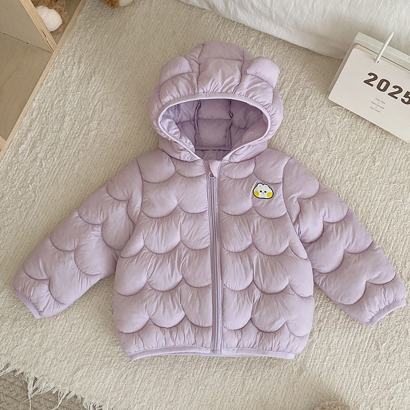 Gyerekeknek szánt pamut kapucnis dzseki, rövid fazon, koreai stílus, 0-1 évesek