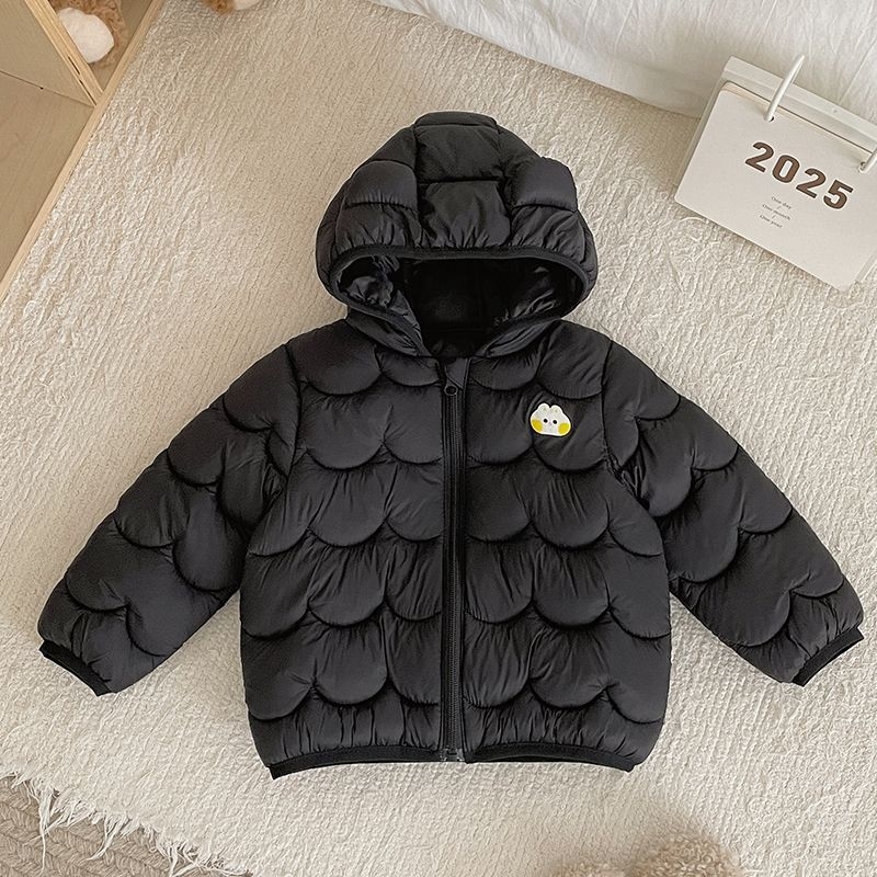 Gyerekeknek szánt pamut kapucnis dzseki, rövid fazon, koreai stílus, 0-1 évesek