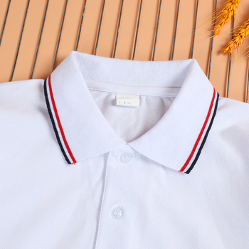 Поло риза за училищна униформа, унисекс, дълъг ръкав, памучна тъкан, пролет и есен