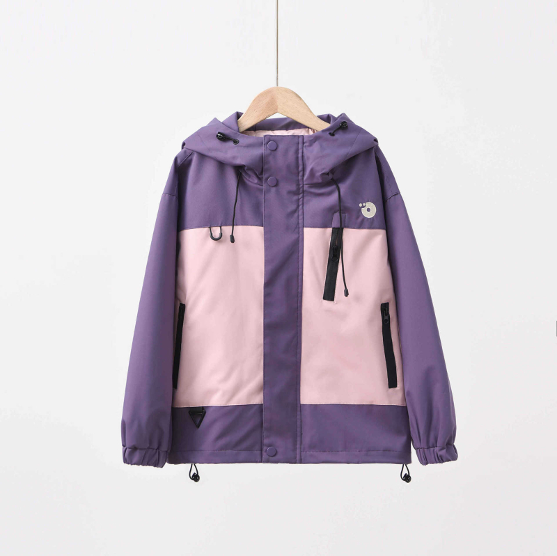 Bērnu ziemas jaka trīs vienā ar noņemamu flīsa odere, ūdensizturīga 1000 mm, elpojoša, pretvēja, ar kapuci