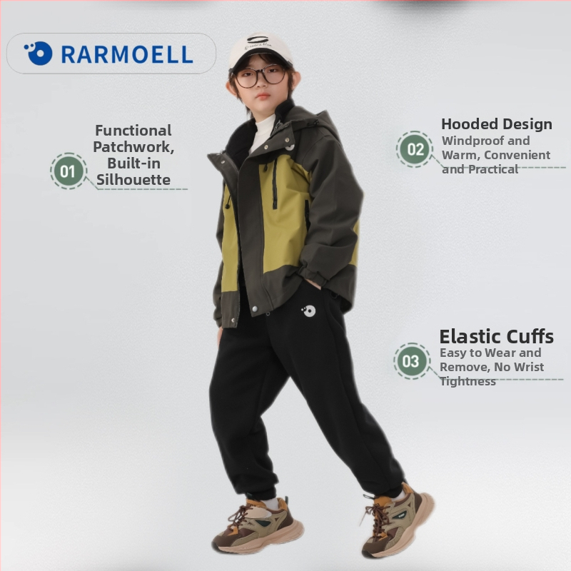 Detská zimná bunda tri v jednom s odnímateľnou fleecovou podšívkou, nepremokavá 1000 mm, vetruodolná, priedušná, s kapucňou