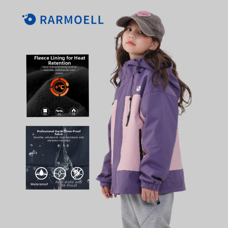Detská zimná bunda tri v jednom s odnímateľnou fleecovou podšívkou, nepremokavá 1000 mm, vetruodolná, priedušná, s kapucňou
